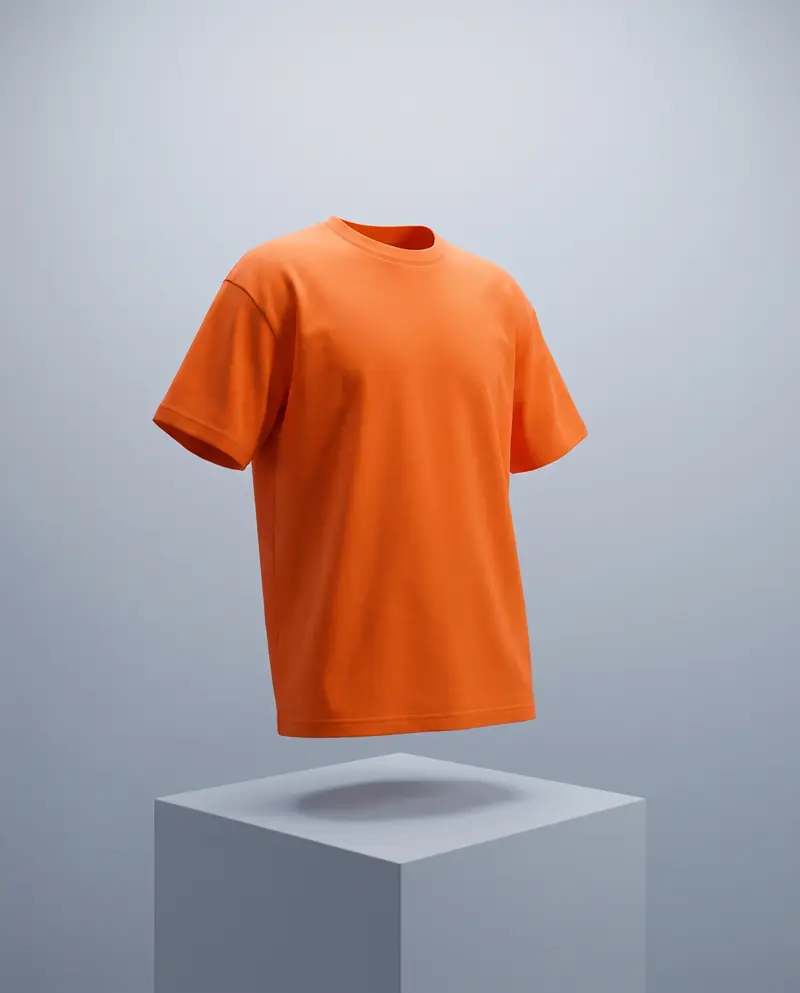 Night Shift Tee in Natrium, schwebend über einem Sockel